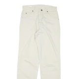 LEE Mens Regular Fit White Cotton Blend Zip Trousers W28 L30 Casual Wear