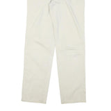 LEE Mens Regular Fit White Cotton Blend Zip Trousers W28 L30 Casual Wear