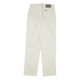 LEE Mens Regular Fit White Cotton Blend Zip Trousers W28 L30 Casual Wear