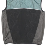 THE NORTH FACE Mens Grey & Green Sleeveless Nylon Jacket S Windbreaker Zip Up