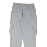 GREENVILLAGE Mens Relaxed Grey Drawstring Cargo Trousers W32 L31 Casual Comfort