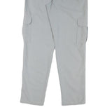 GREENVILLAGE Mens Relaxed Grey Drawstring Cargo Trousers W32 L31 Casual Comfort