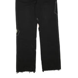 SWIDES Womens Black Regular Jeans Denim W34 L33 Colourful Patchwork Straight Leg