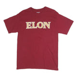 CHAMPION Mens Maroon Elon Graphic T-Shirt L Short Sleeve Crew Neck Cotton Casual