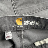 Relaxed Fit Carhartt Carpenter Pants - 34W 29L Gray Cotton