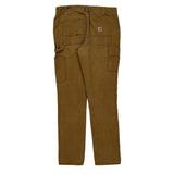 Carhartt Double Knee Carpenter Trousers - 30W UK 10 Brown Cotton