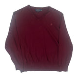 Polo By Ralph Lauren Sweater - 2XL Burgundy Cotton