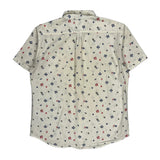 Levis Floral Short Sleeve Shirt - Medium Cream Cotton