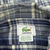 Lacoste Checked Flannel Shirt - XL White Cotton