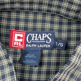 Chaps Ralph Lauren Checked Shirt - Large Gray Cotton