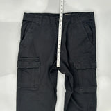 Wrangler Cargo Trousers - 36W 33L Black Cotton