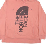THE NORTH FACE Womens Pink Hoodie 2XL Cotton Blend Pullover Casual