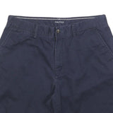 NAUTICA Mens Shorts Blue Casual Plain M W34 Cotton Blend Comfortable Style