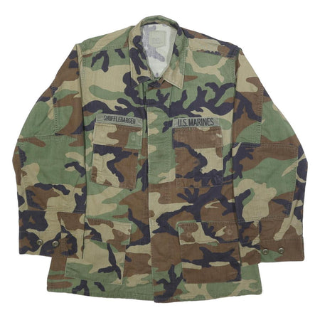 AMERICAN APPAREL Mens Green & Brown Camouflage Military Style Jacket M Cotton