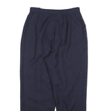 Womens Relaxed Fit Navy Wool Blend Zip Trousers W28 L30 Classic Workwear
