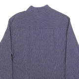 CALVIN KLEIN JEANS Womens Blue Striped Shirt S Cotton Blend Casual Button Up