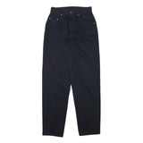 JOOP Womens Cotton Blend Navy Relaxed Straight Trousers W25 L29 Stylish Zip