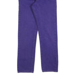 CIMARRON Womens Jeans Purple Regular Straight Denim W25 L28 Button Closure