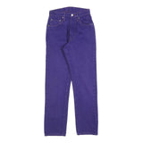 CIMARRON Womens Jeans Purple Regular Straight Denim W25 L28 Button Closure