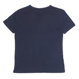 LACOSTE Mens Navy Blue Cotton Blend V-Neck T-Shirt XS Classic Fit Casual
