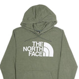 THE NORTH FACE Mens Green Pullover Hoodie L Cotton Logo Sweatshirt Casual