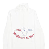 LOFFLER Mens White Skiplausch St Moritz Patterned Pullover Cotton XS Jumper