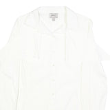 ARMANI COLLEZIONI Womens White Cotton Blend Shirt S Elegant Classic Blouse