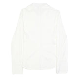 ARMANI COLLEZIONI Womens White Cotton Blend Shirt S Elegant Classic Blouse