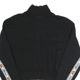 ELLESSEe Womens Black Ellesse Logo 1/4 Zip UK 6 Cropped Sweatshirt