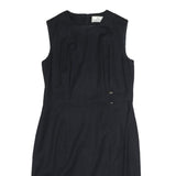 BOSS HUGO BOSS Womens Black Shift Polyester Sleeveless Knee Length L Workwear