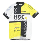 IXS Mens White & Yellow Graphic T-Shirt XL Short Sleeve Crew Neck Cycling Jersey