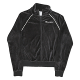 CHAMPION Womens Black Zip Jacket M Polyester Blend Plain Sports Casual Track
