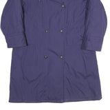 RAVENS Womens Purple Button Polyester Blend Jacket UK 14 Classic Plain Stylish