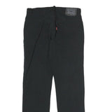 LEVI'S Womens Black Cotton Blend Slim Zip Trousers W26 L26 Classic Straight