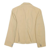 JOBIS Womens Beige Wool Blend Blazer Jacket XXS Button Closure Tailored Fit