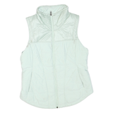 THE NORTH FACE Womens White Outdoor Sleeveless Jacket L Polyester Blend Zip