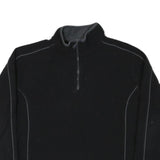 WILSON Womens Black Plain Polyester Blend Pullover Jumper L Fitted Casual