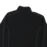 WILSON Womens Black Plain Polyester Blend Pullover Jumper L Fitted Casual