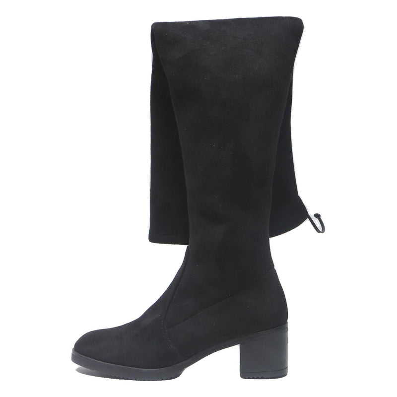 BUFFALO Womens Black Knee High Synthetic Boots UK 5 Stylish Comfortable