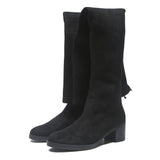BUFFALO Womens Black Knee High Synthetic Boots UK 5 Stylish Comfortable