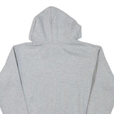 CHAMPION Mens Grey Hoodie S Embroidered Logo Cotton Blend Pullover