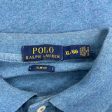 Polo By Ralph Lauren Slim Fit Polo Shirt - XL Blue Cotton