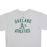 MAJESTIC Mens Grey Oakland Athletics Graphic T-Shirt XL Crew Neck Short Sleeve