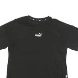PUMA Womens Black Graphic T-Shirt M Short Sleeve Crew Neck Logo Stripe
