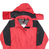 MAMMUT Womens Red & Black Outdoor Jacket M Polyester Zip Hooded