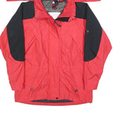 MAMMUT Womens Red & Black Outdoor Jacket M Polyester Zip Hooded