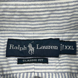 Ralph Lauren Striped Short Sleeve Shirt - 2XL Blue Cotton
