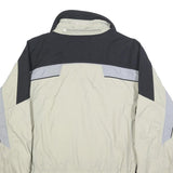 COLUMBIA Mens Beige & Black Outdoor Jacket S Synthetic Plain Waterproof Zip