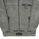 WIKLAND Mens Grey Sherpa Fleece Zip Jacket S Polyester Blend Casual Outdoor Warm