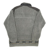 WIKLAND Mens Grey Sherpa Fleece Zip Jacket S Polyester Blend Casual Outdoor Warm